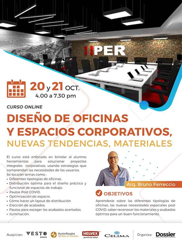 Diseño de oficinas y espacios corporativos, nuevas tendencias, materiales